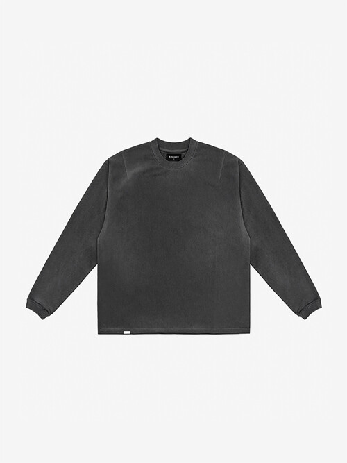 클래식 롱슬리브 티셔츠 - 워시드 블랙