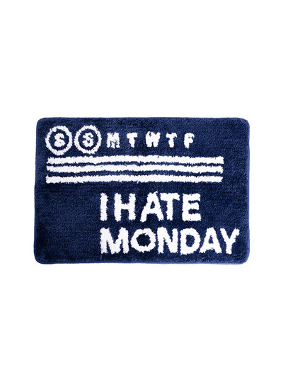 I Hate Monday Footmat Navy White