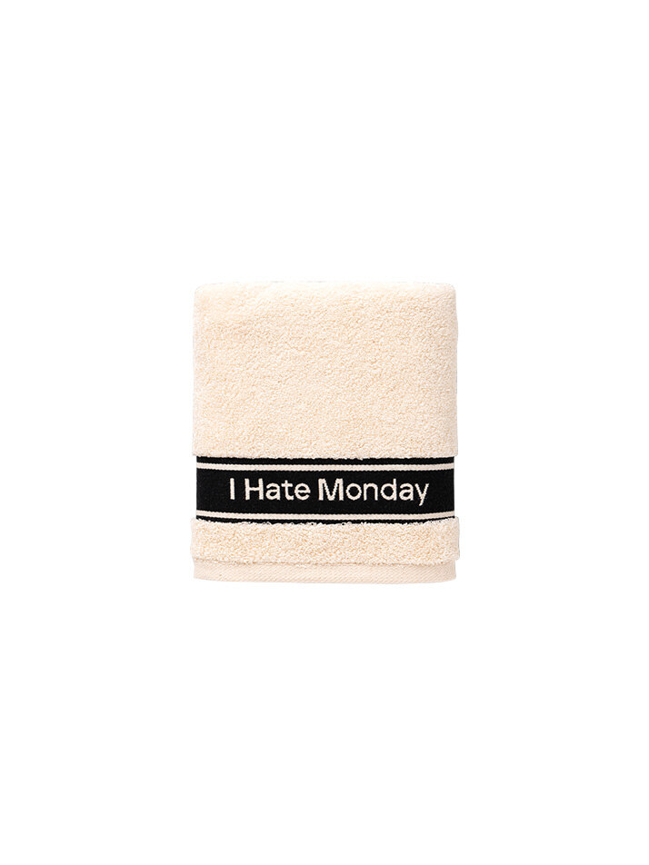 I HATE MONDAY COMFORT TOWEL BLACK