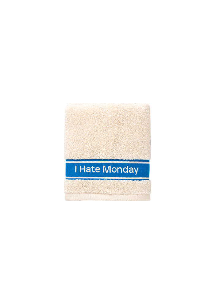 I HATE MONDAY COMFORT TOWEL BLUE