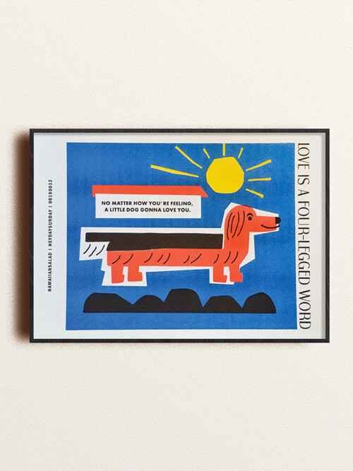 닥스훈트 리소 포스터 (A3)