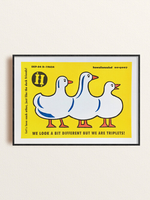 오리 세 쌍둥이 리소 포스터 (A3)