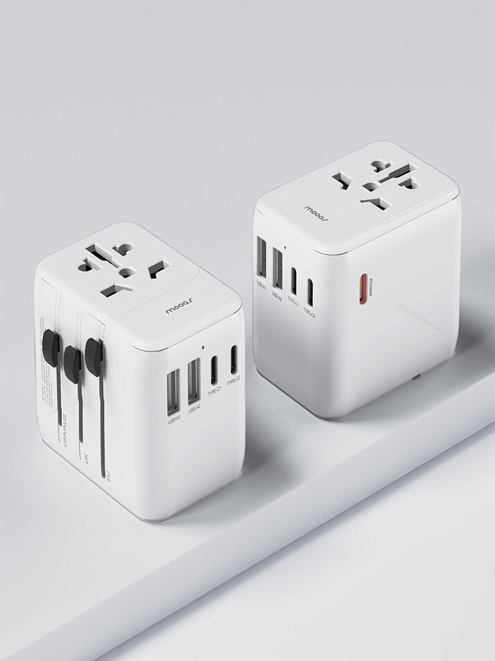 무아스 5포트 30W PD 여행용 고속 멀티 어댑터 돼지코 멀티탭 콘센트