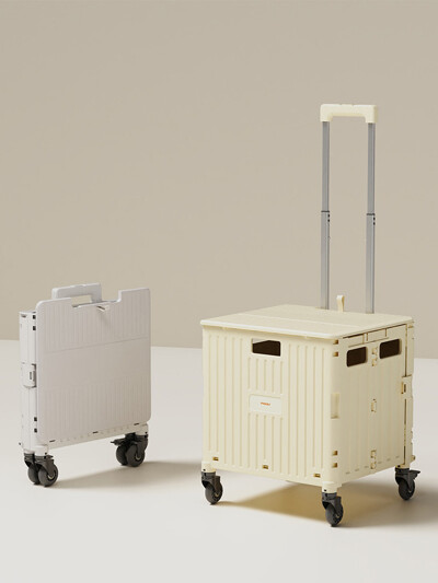 무아스 360도 소프트 휠 슬라이딩 커버 접이식 카트 캠핑 폴딩 장바구니