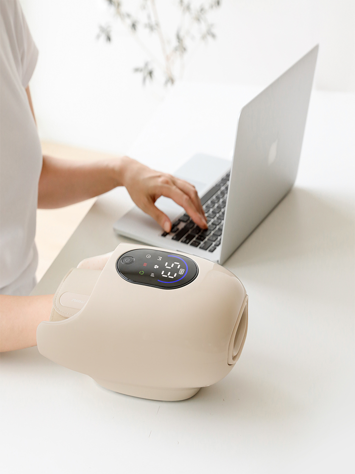 무아스 에어핏 손마사지기 온열 공기압 무선 손목