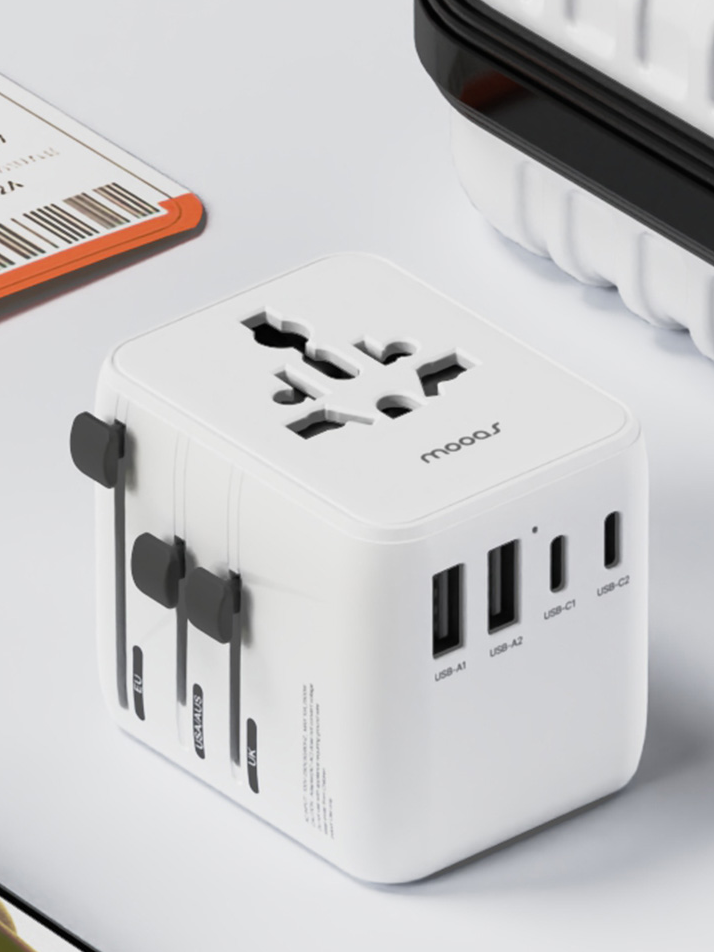 무아스 5포트 35W 여행용 고속 멀티 어댑터 돼지코 멀티탭 콘센트
