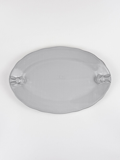 엔틱 토끼 장식 플레이트 L