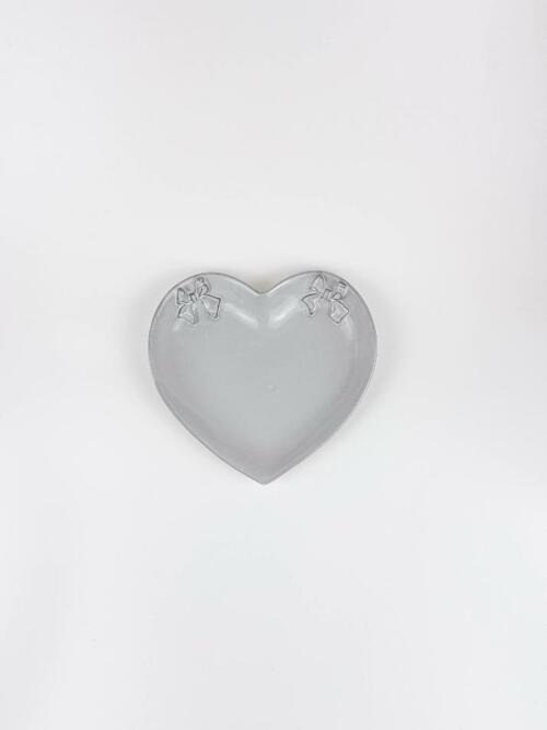 하트 리본 장식 플레이트 L