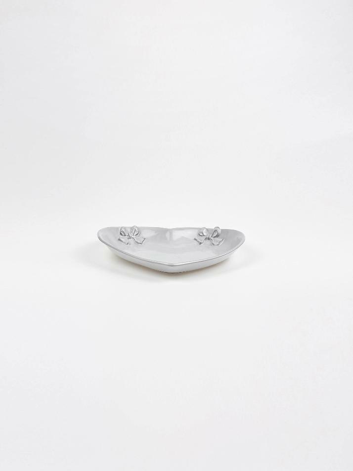 하트 리본 장식 플레이트 L