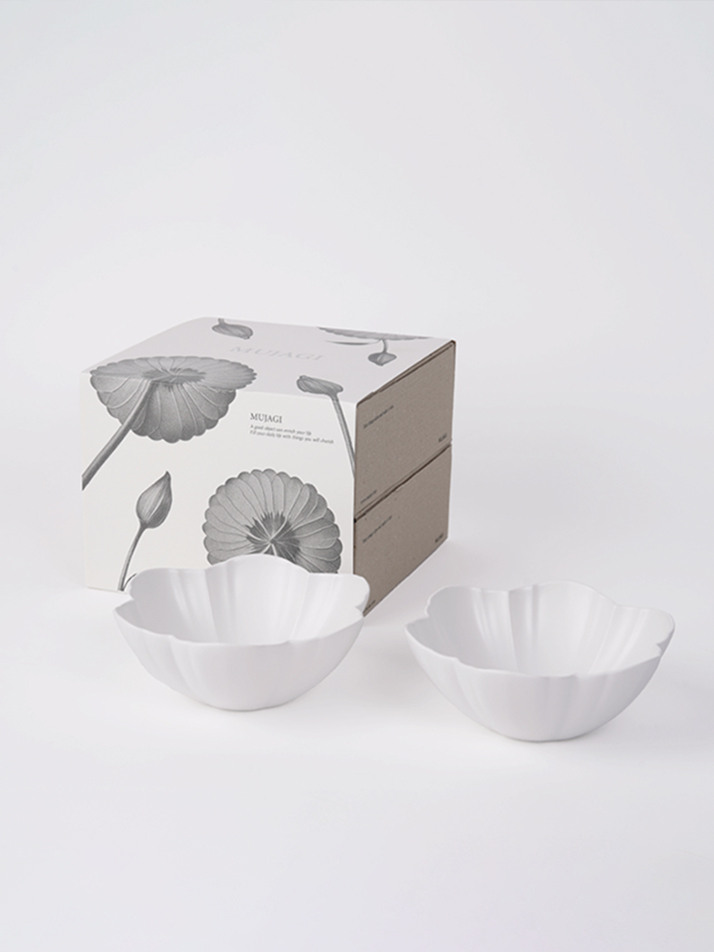 [카트마르] 무자기 Flower 06 round bowl 2p set