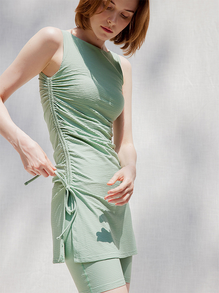 Seersucker dress swim set_mint grey