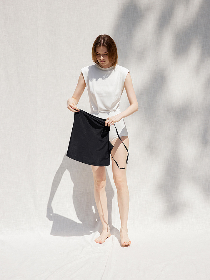 Cover-up miniskirt_black