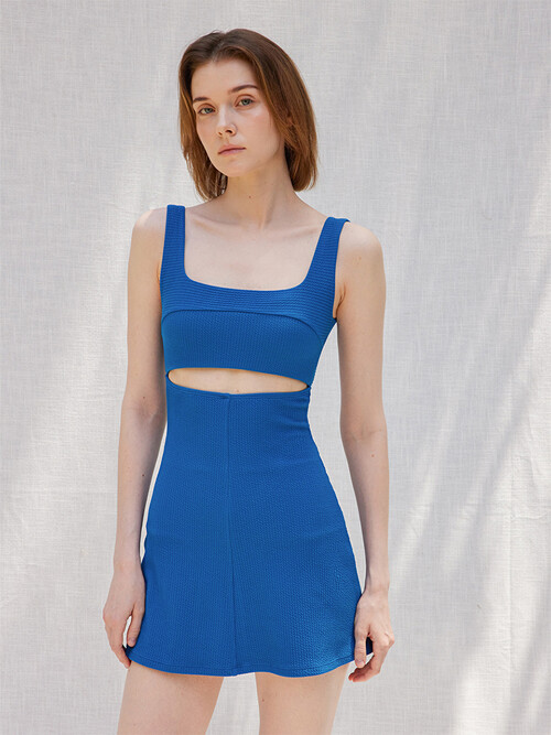 Miramas ribbed dress swim set_marine blue