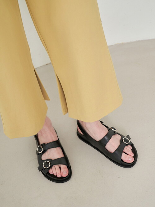 Oscar Sandals Leather Black