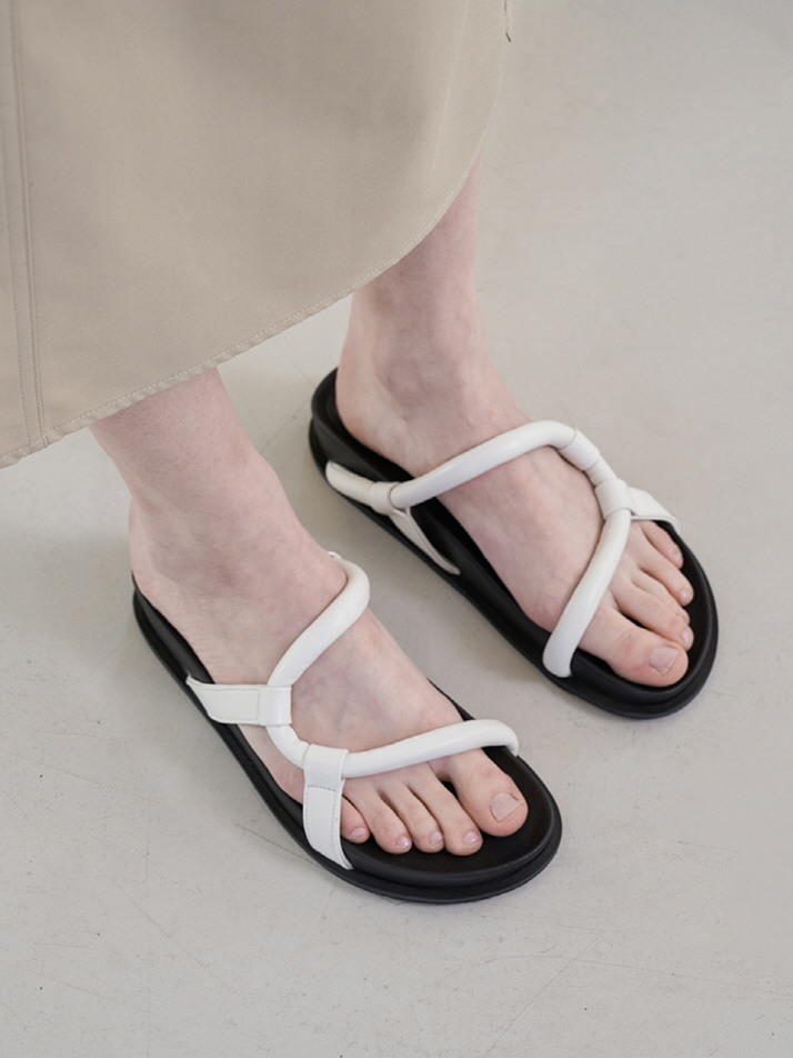 Milo Slides Leather Ivory