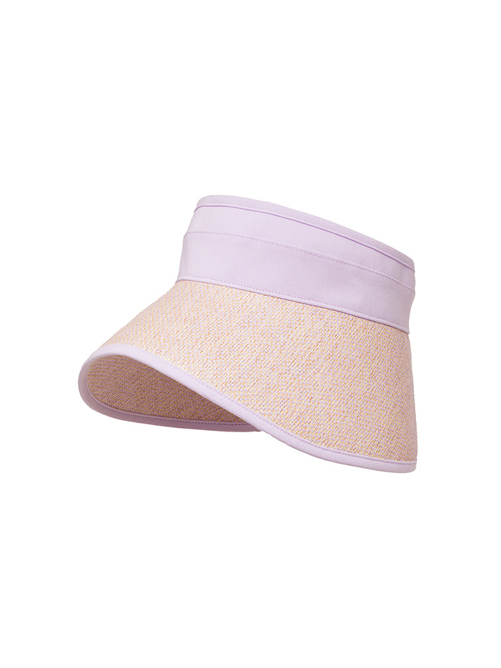 Deauville Straw Sun Visor Hat - Lavender