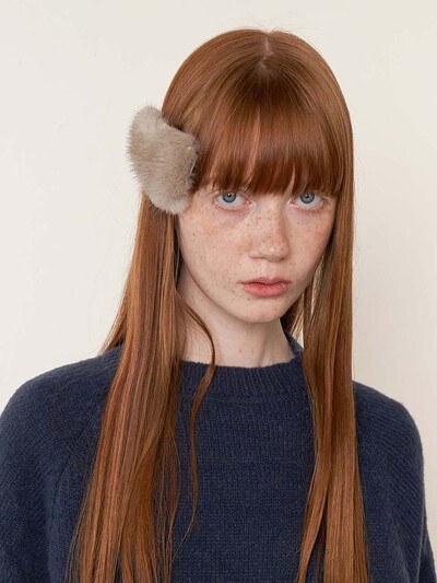 Iconic Mink Pin - Sapphire Grey