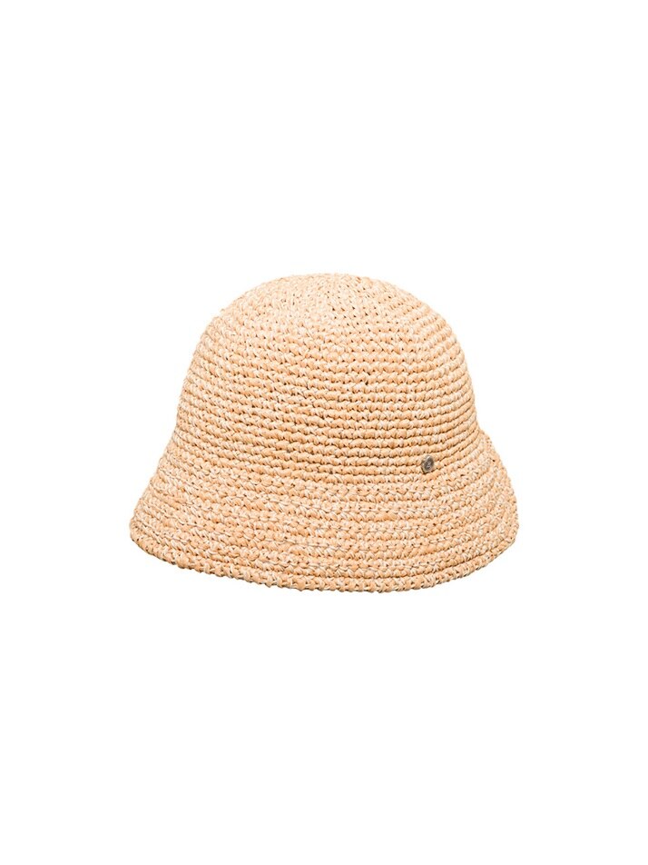 Knitting Straw Bonnet Hat - Beige