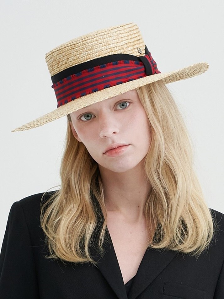 Edie Straw Boater Hat