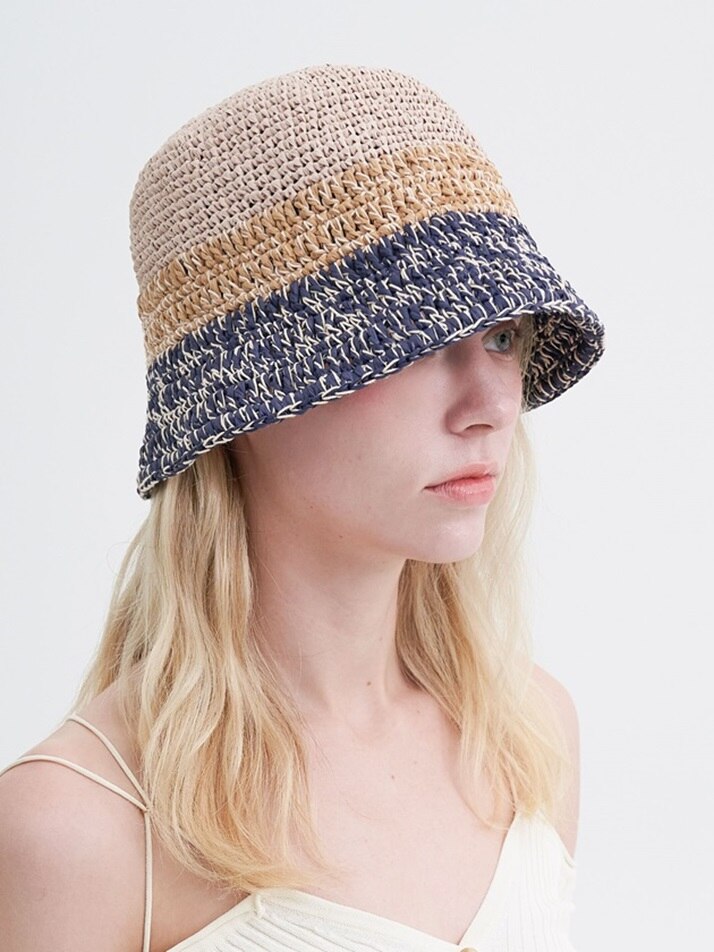 Knitting Straw Bucket Hat