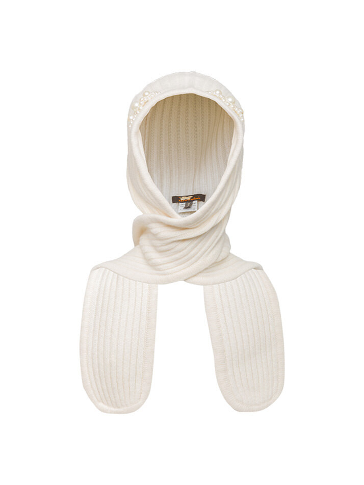 Pearl Detail Ear Muffler - Ivory