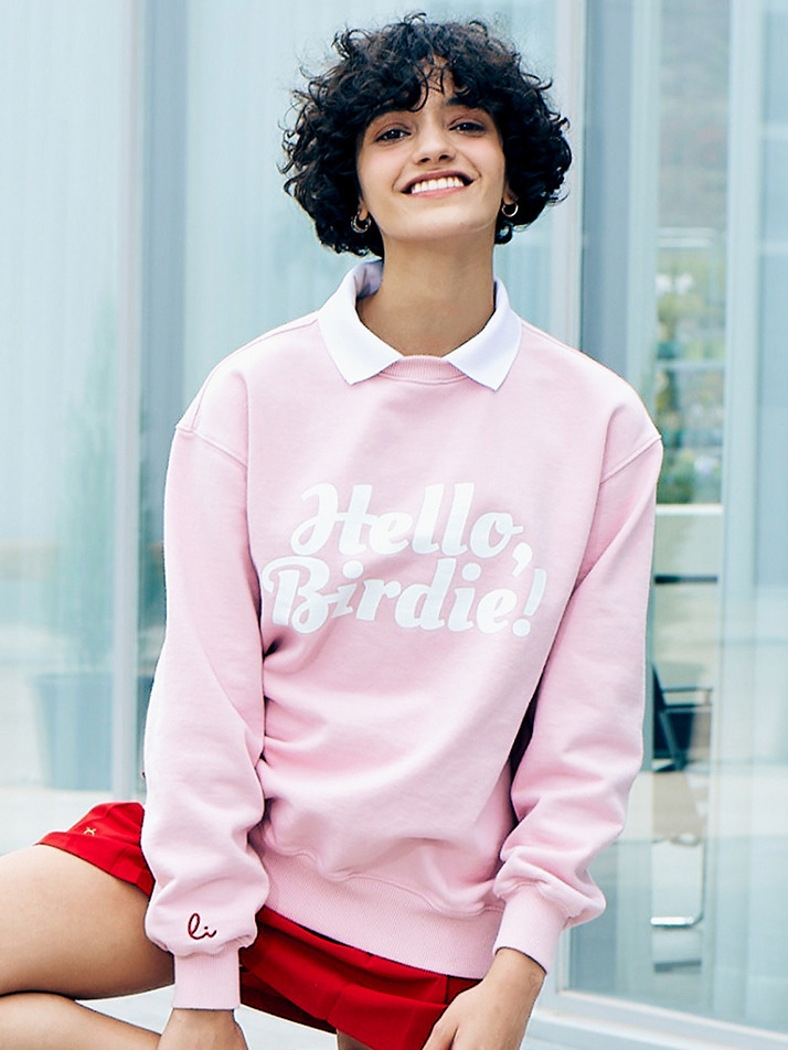 Collar Sweat shirt- Pink
