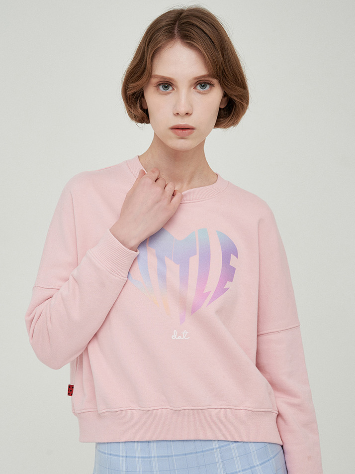 L.D Crop Sweat shirt -Pink