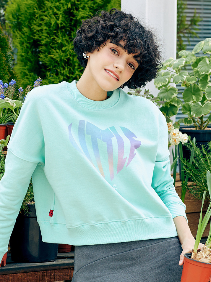 L.D Crop Sweat shirt -Mint