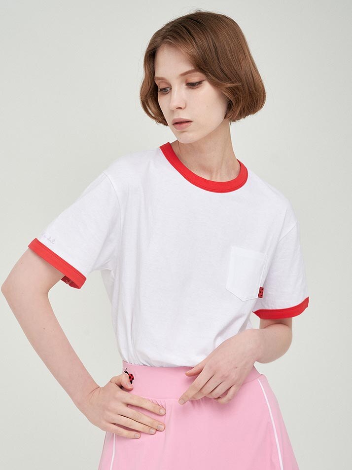 Front Pocket Tee-White