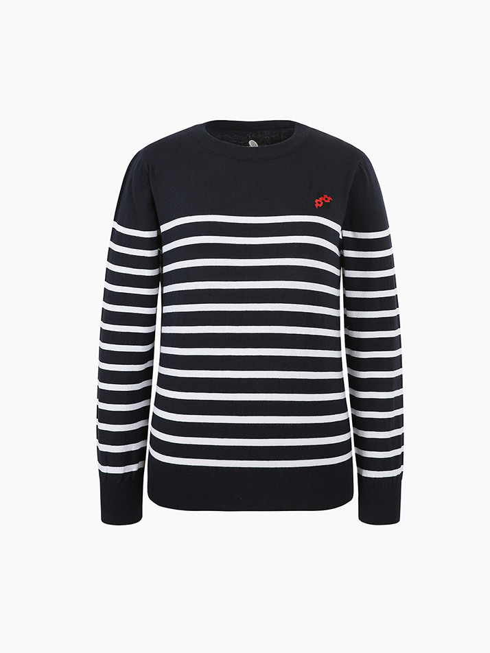 Stripe Knit- Navy