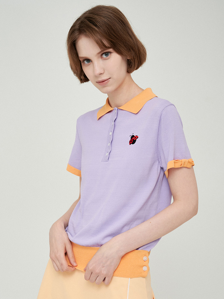 Ribbon H/Sleeve Knit- Lavender