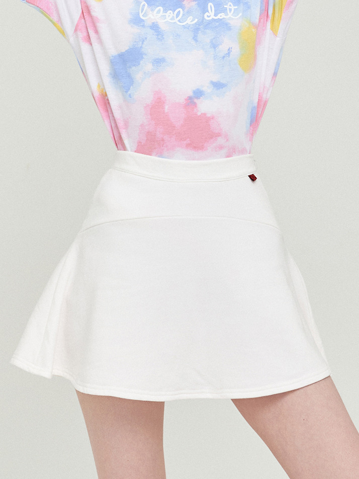 Mini Flare Skirt -White