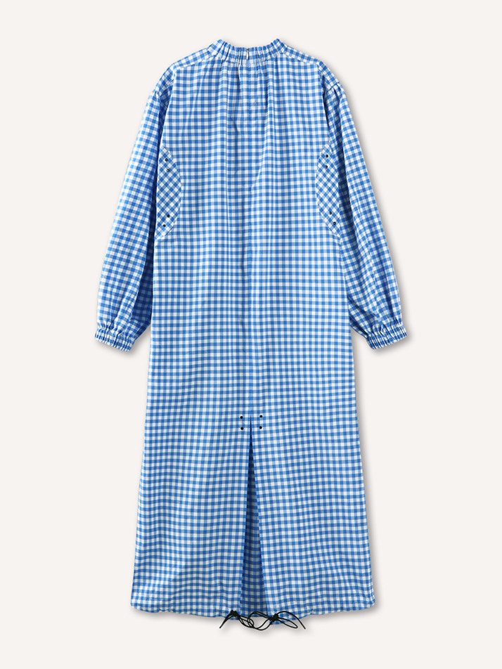 [GEESOC] Gingham Check Tent Dress_Blue Check