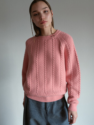 Texture Pullover_Pink
