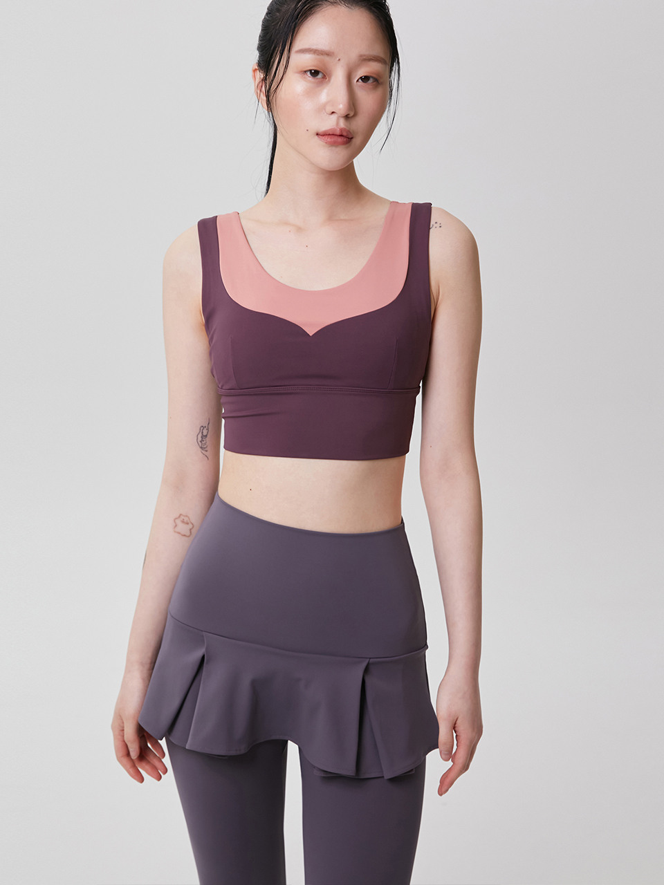 파우더 스커트 레깅스  (2colors)