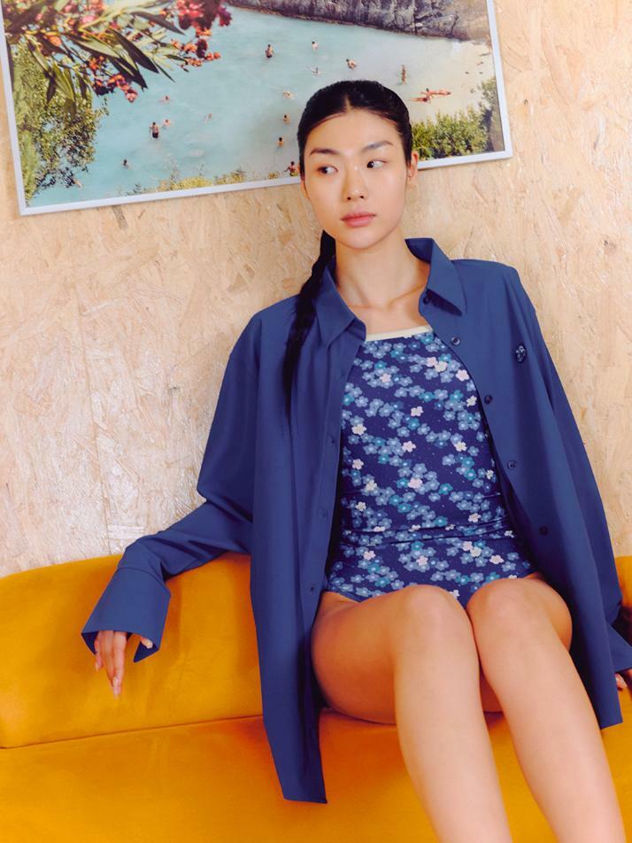 꽃마리의 춤 네이비 브이백 