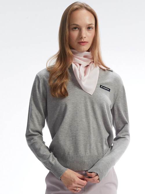 페이즐리 삼각 스카프_라이트 핑크