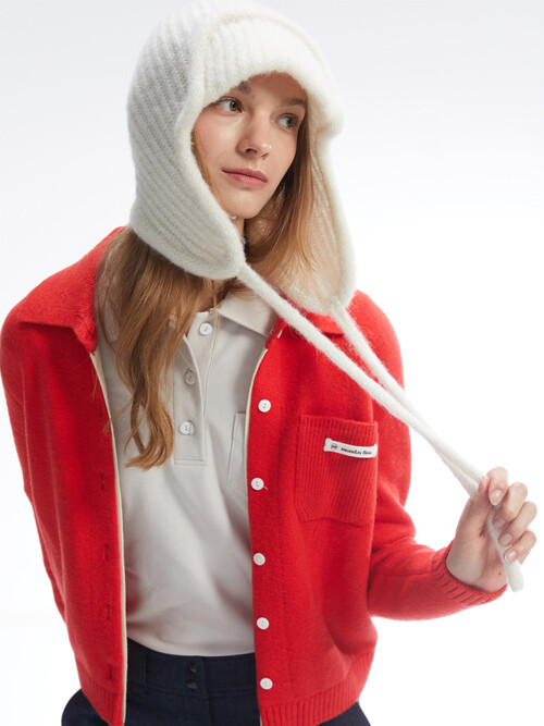 소프트 이어플랩 비니_아이보리