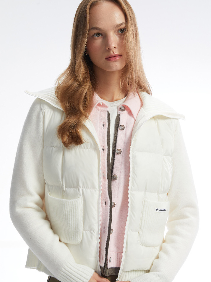  어반 구스 패딩 점퍼_아이보리