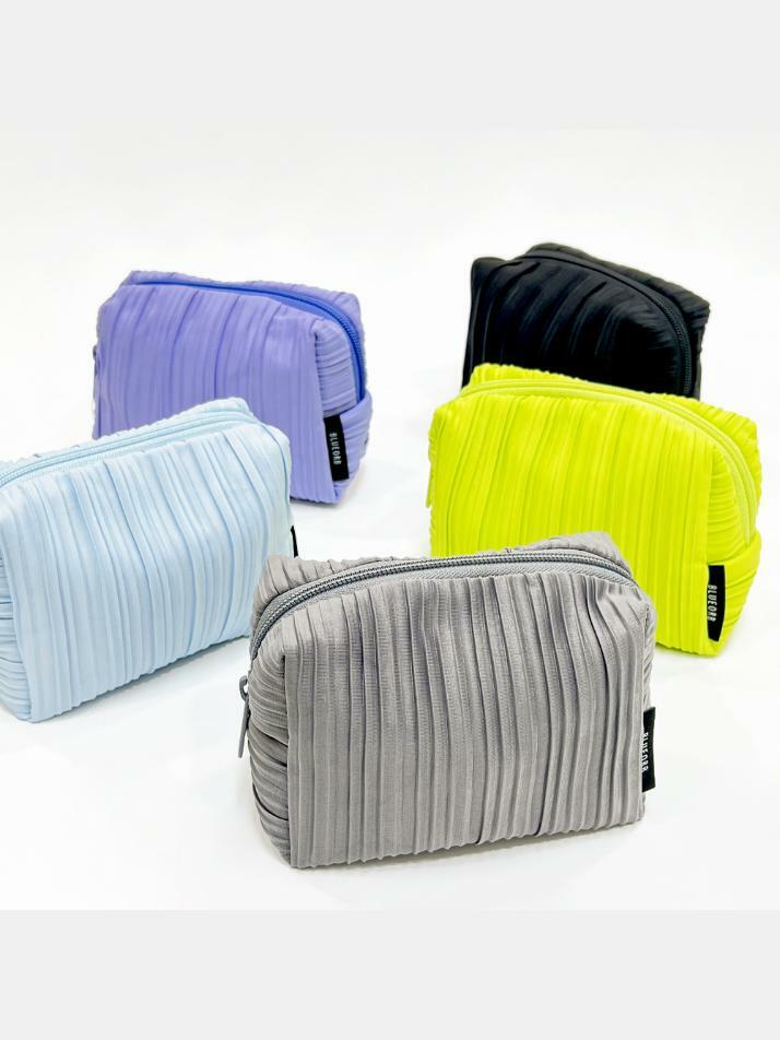 플리츠 파우치 S - 3 colors
