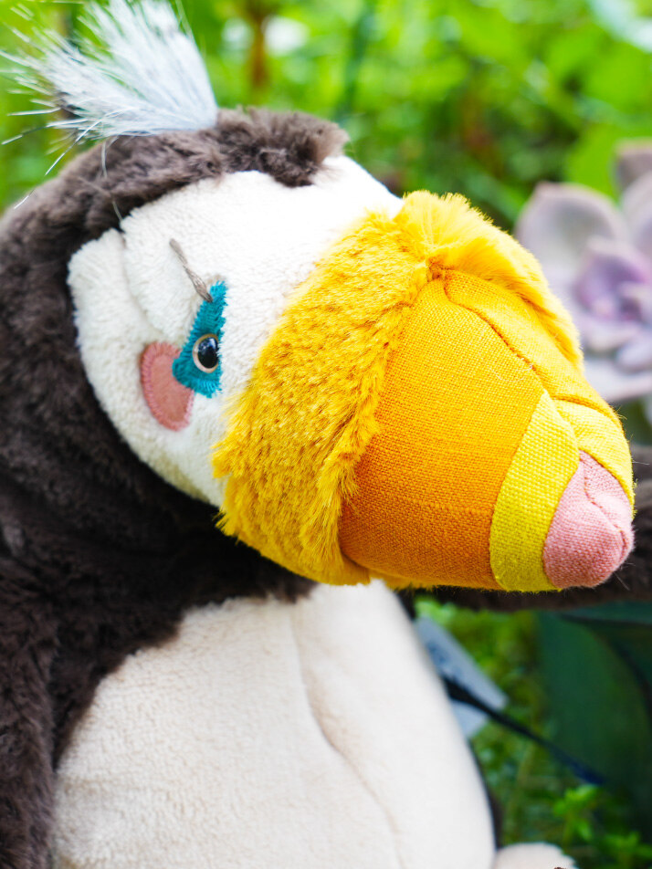 [719020] 푸핀 새 인형 Tout Autour du monde puffin bird 30cm
