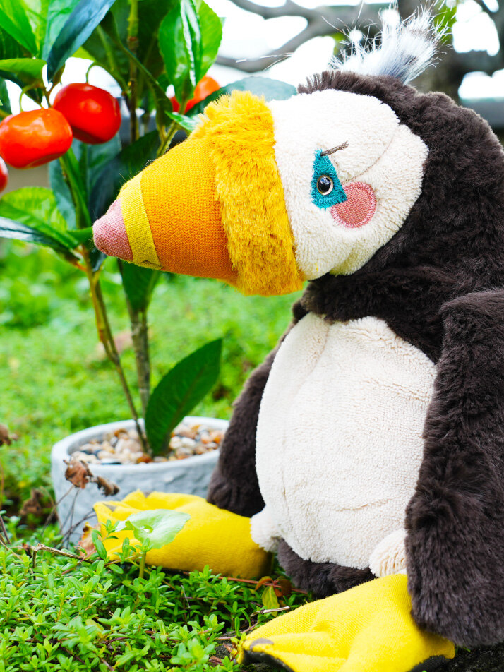 [719020] 푸핀 새 인형 Tout Autour du monde puffin bird 30cm