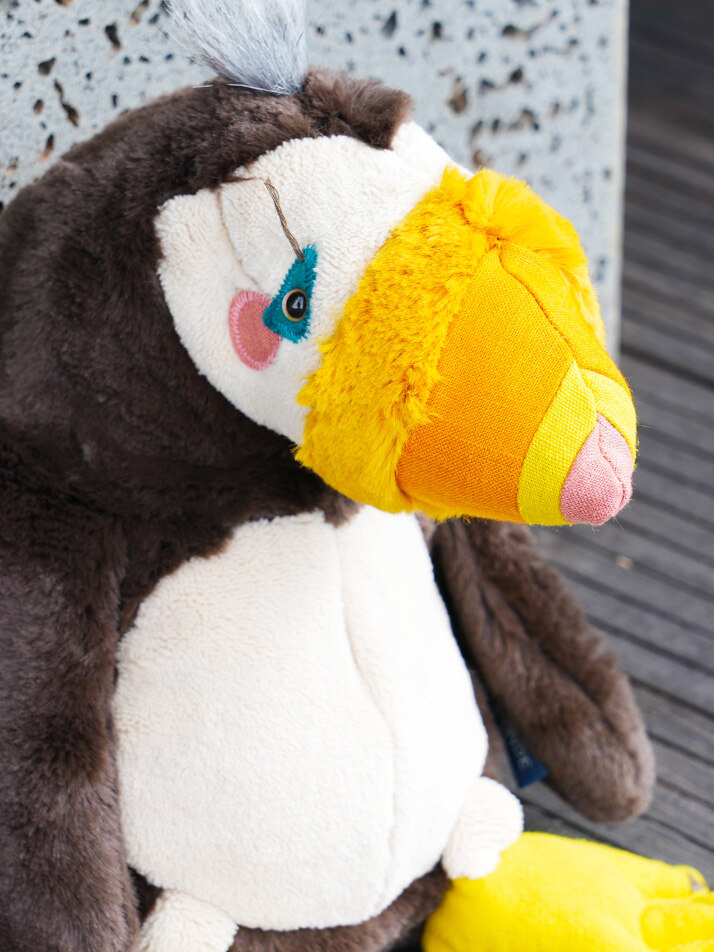 [719020] 푸핀 새 인형 Tout Autour du monde puffin bird 30cm
