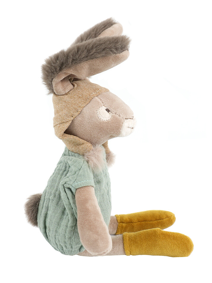 [678021] 토끼 인형 27cm rabbit with sage green cotton