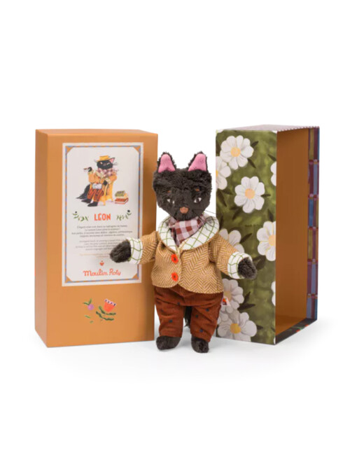 [681028] 고양이 레옹 인형 Les Minouchkas Leon cat 25cm