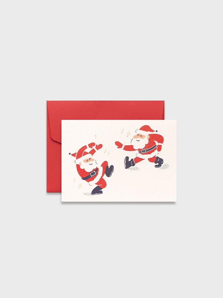 Dance with Santa mini card