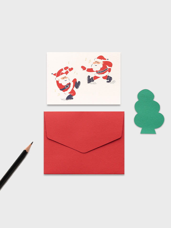 Dance with Santa mini card