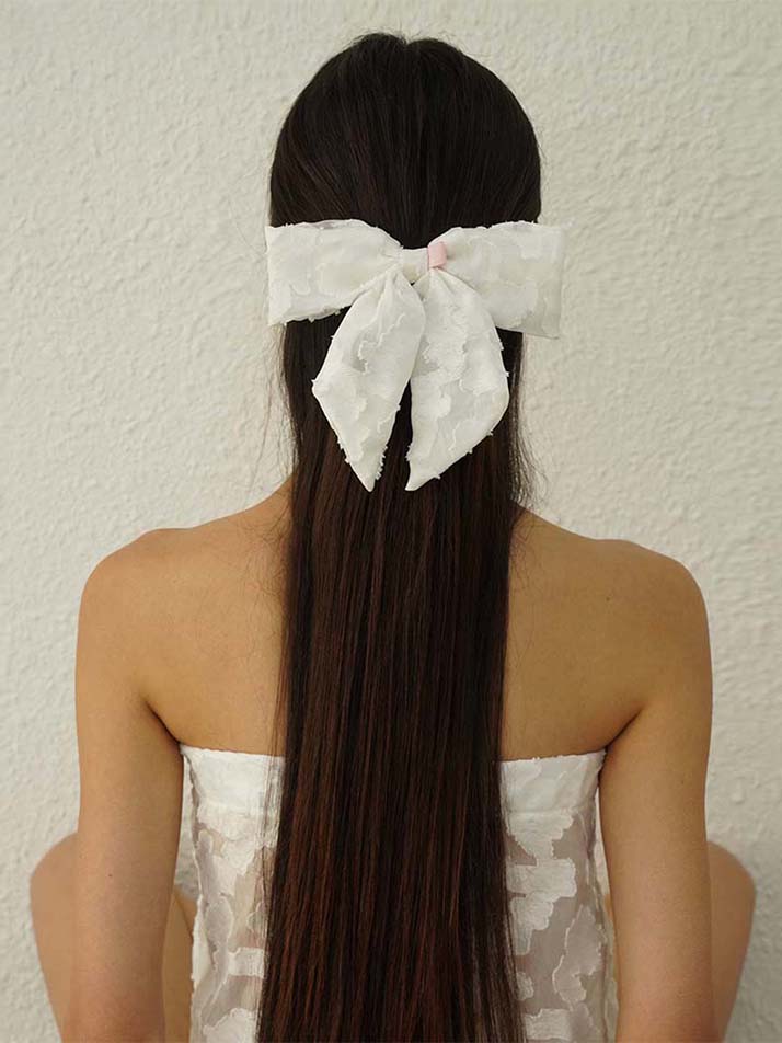 ura ribbon barette 202- blanc