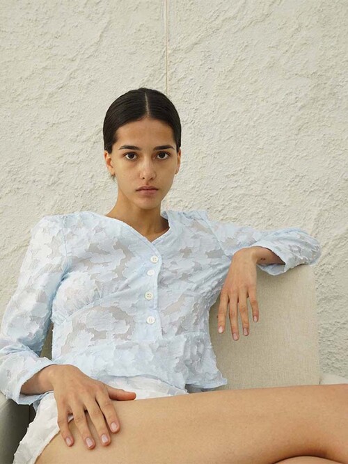 ura blouse 401- bébé bleu