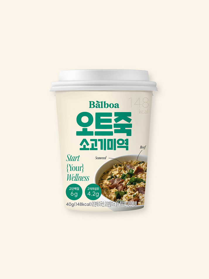 발보아 오트죽 간편 오트밀 포리지 40g 3종 6컵